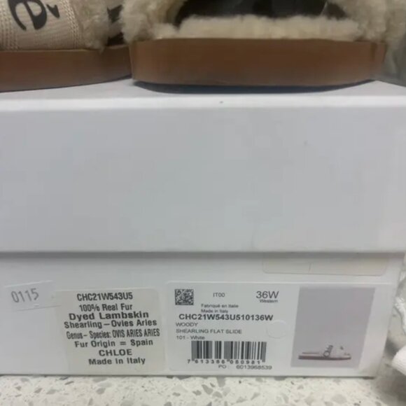 Worn Once Chloe shearling slides - Picture 3 of 4